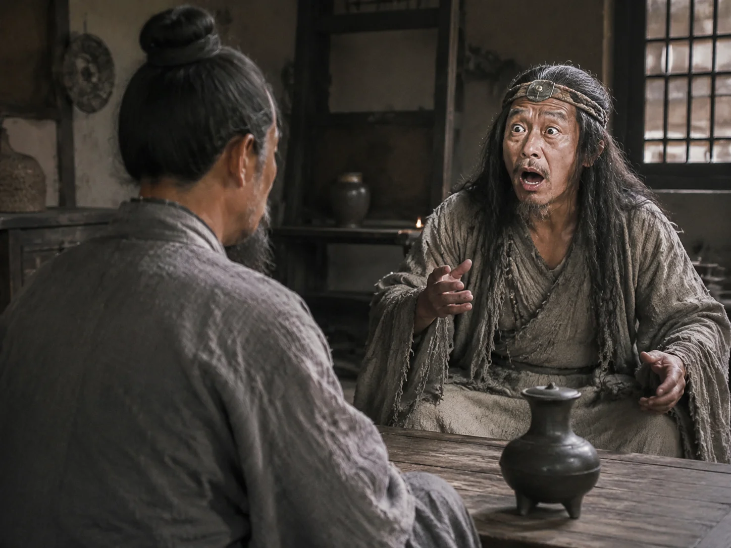 列子带着神巫季咸去见壶子。前两次壶子展示"地文"和"天壤",神巫都看穿了。第三次壶子展示"太冲莫胜"——巨大的虚空,什么征兆都没有。神巫看了一会儿,脸色大变:"我看不透他,我看不透他!"然后跑了。壶子说:我还没给他看我的根本呢。列子这才恍然大悟,回家三年不出门,给妻子做饭,对猪像对人一样。